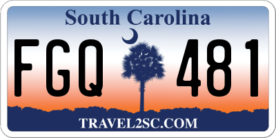 SC license plate FGQ481