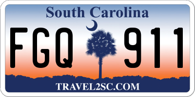 SC license plate FGQ911