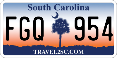 SC license plate FGQ954