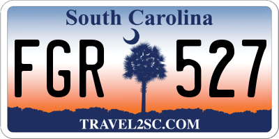 SC license plate FGR527