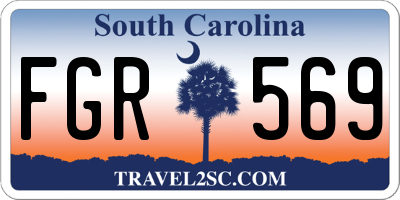 SC license plate FGR569