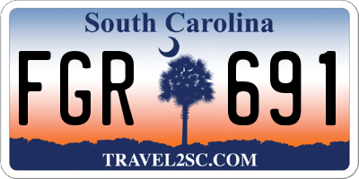 SC license plate FGR691