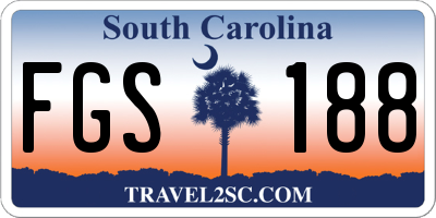 SC license plate FGS188