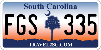 SC license plate FGS335