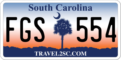 SC license plate FGS554