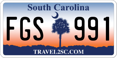 SC license plate FGS991