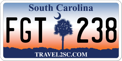 SC license plate FGT238