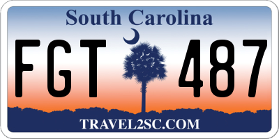 SC license plate FGT487