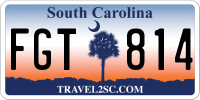 SC license plate FGT814