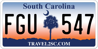 SC license plate FGU547