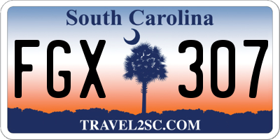 SC license plate FGX307