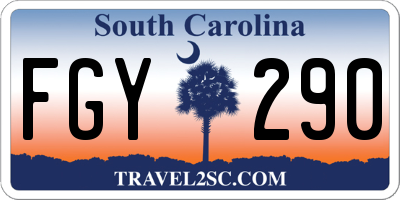 SC license plate FGY290