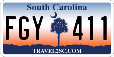 SC license plate FGY411