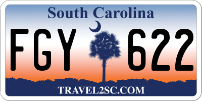 SC license plate FGY622