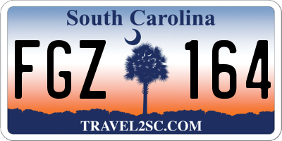 SC license plate FGZ164