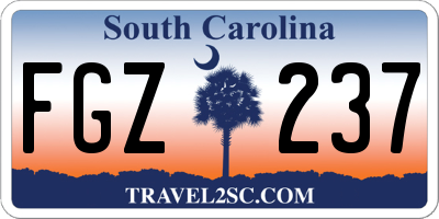 SC license plate FGZ237