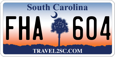 SC license plate FHA604