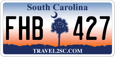 SC license plate FHB427