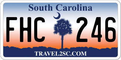 SC license plate FHC246