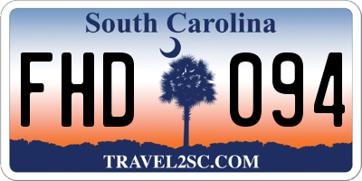 SC license plate FHD094