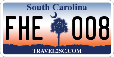 SC license plate FHE008