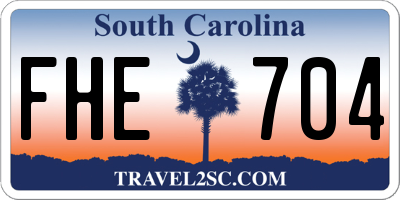 SC license plate FHE704