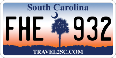 SC license plate FHE932