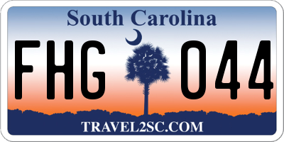 SC license plate FHG044
