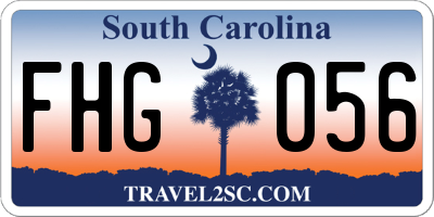 SC license plate FHG056