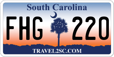 SC license plate FHG220