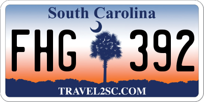 SC license plate FHG392