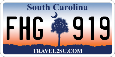 SC license plate FHG919