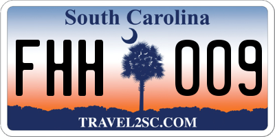 SC license plate FHH009