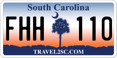 SC license plate FHH110