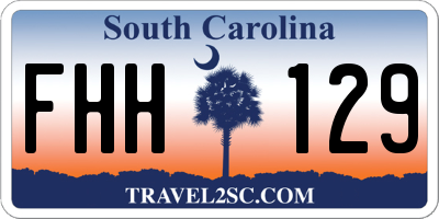 SC license plate FHH129