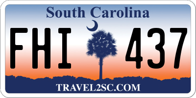 SC license plate FHI437