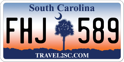 SC license plate FHJ589