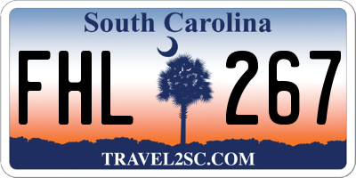 SC license plate FHL267