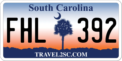 SC license plate FHL392
