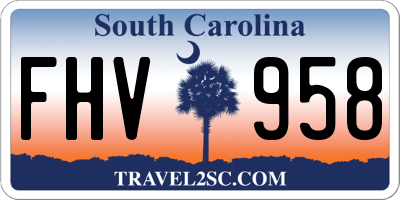 SC license plate FHV958