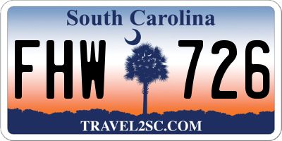 SC license plate FHW726