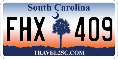 SC license plate FHX409