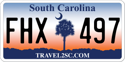 SC license plate FHX497