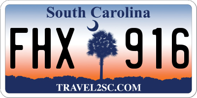 SC license plate FHX916