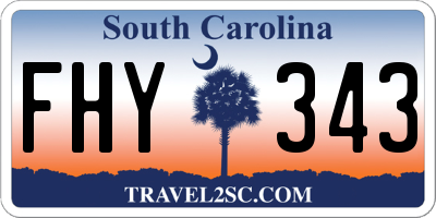 SC license plate FHY343
