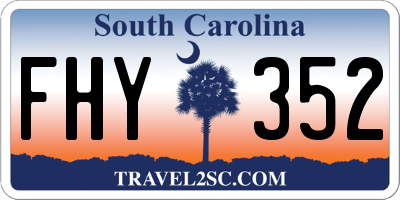 SC license plate FHY352