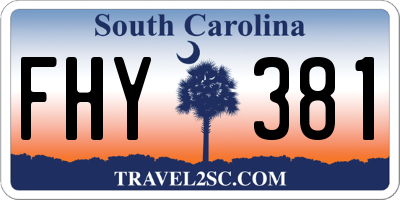 SC license plate FHY381