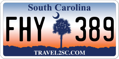 SC license plate FHY389