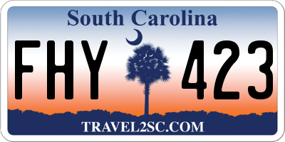 SC license plate FHY423