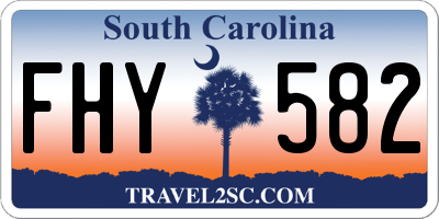 SC license plate FHY582